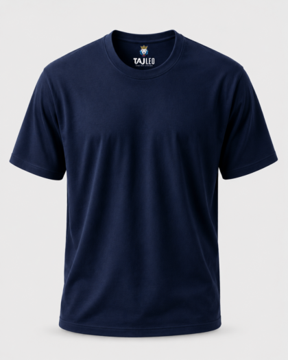 Round Neck Short Sleeve (Midnight Blue) Plain-T-Shirt